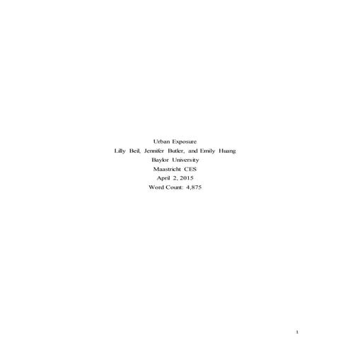 Urban exposure brand management project