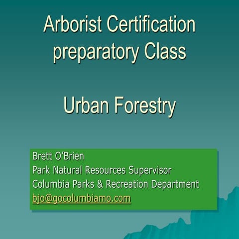 Urban forestry