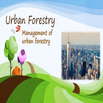 Role of Urban Areas in Biodiversity Conservation | PPTX