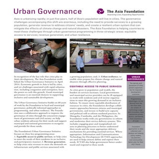 Urban governance (asia foundation j...