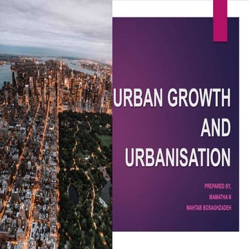 Urban growth and urbanization