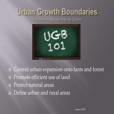 Urban growth boundaries