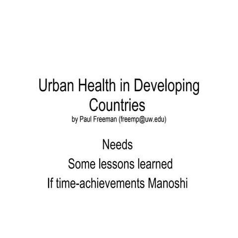 Urban Health_Freeman_5.10.11