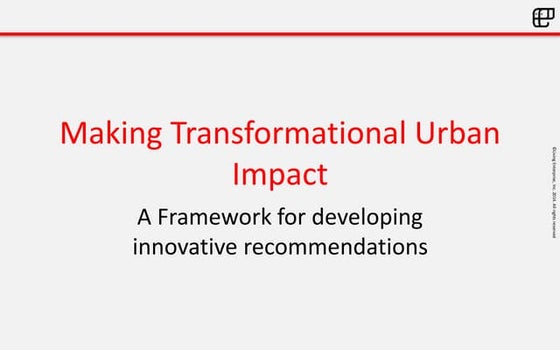 Urban Impact Framework