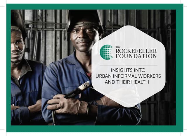 Insights Into Urban Informal Workers and Their Health