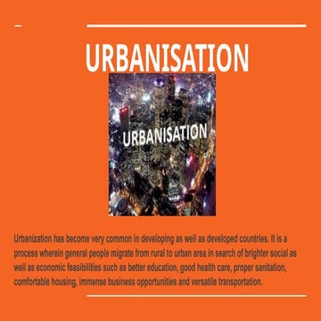 Urbanization, definition, what is it and causes