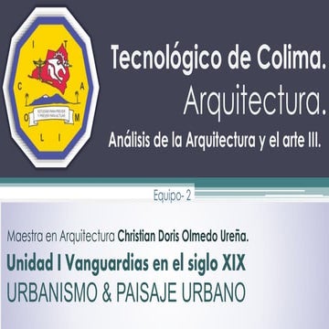 URBANISMO Y PAISAJE URBANO