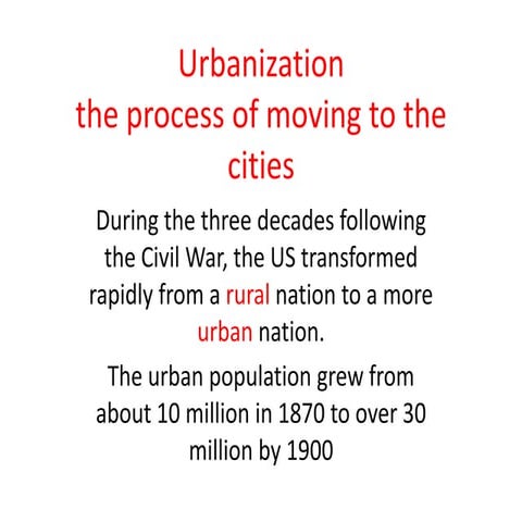 Urbanization