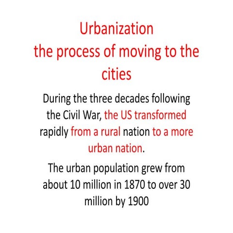 Urbanization
