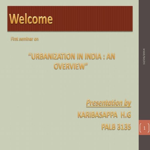 Urbanization in india