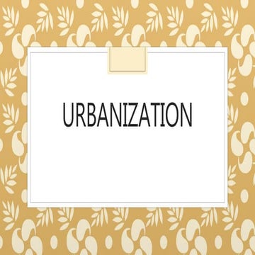 Urbanization grade 8
