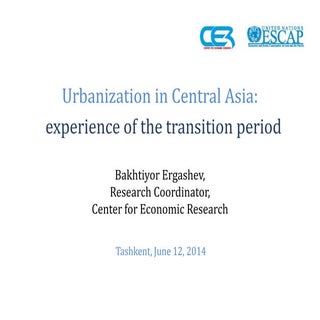 Urbanization in Central Asia: exper...
