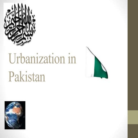 Urbanization in pakistan