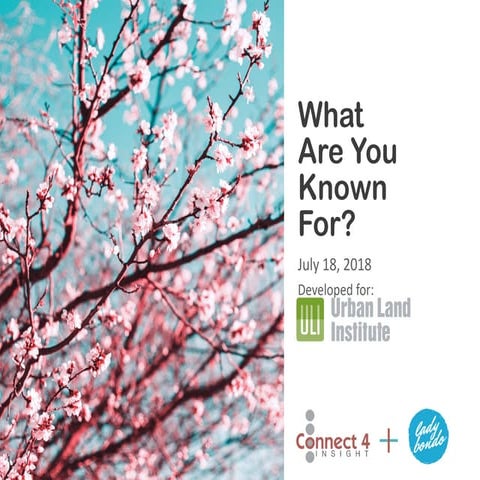 What Are You Known For?