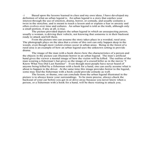 Urban Legend Definition No Image