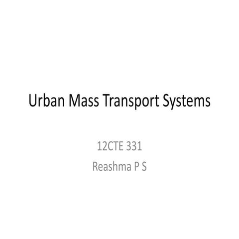 Urban mass transport system 21st century fall of transit