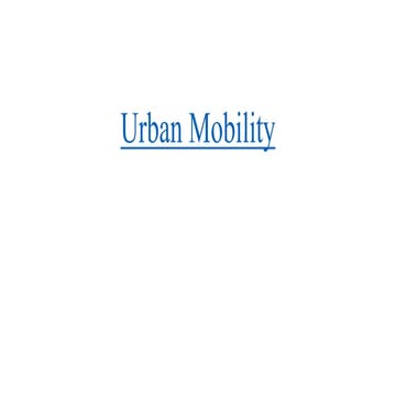 Urban Mobility.pptx