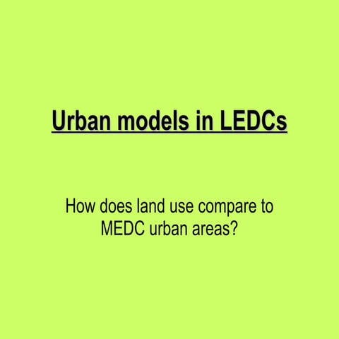 Urban models in led cs