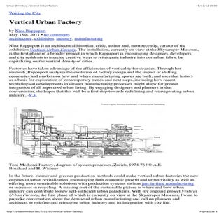 Urban omnibus » vertical urban factory