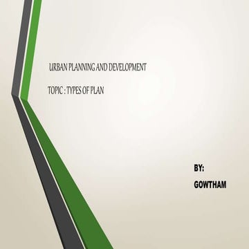 CDP vs Master Plan difference in urban development | PPTX