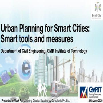 Urban planning for smart cities - Smart tools for Smart Cities