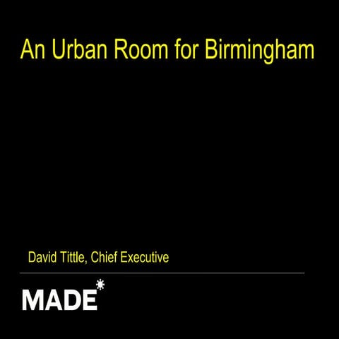 Urban Room for Birmingham, David Tittle