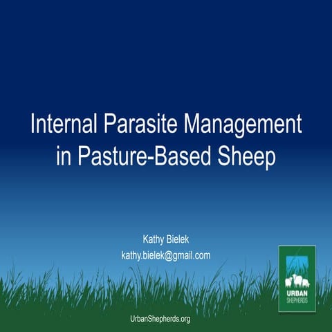 Internal Parasite Management in Pasture-Based Sheep