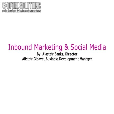 Urban Planters Social Media Presentation, November 2010