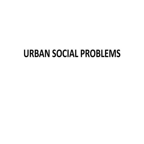 Urban social problems (Sociology)