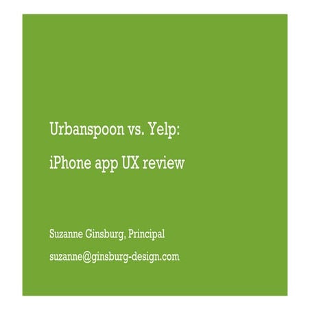 iPhone App UX Review: Urbanspoon vs. Yelp