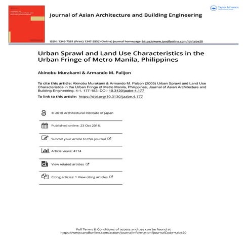 Urban sprawl and land use characteristics in the urban fringe of metro ...