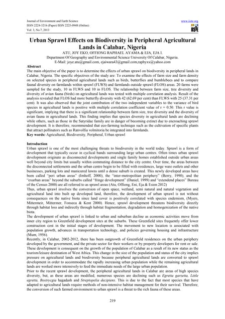 The Effects of Urbanization on Biodiversity (www.kiu.ac.ug) | PDF
