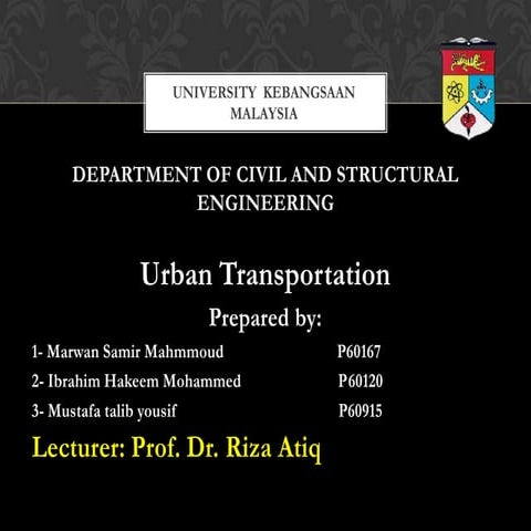 Urban transportation