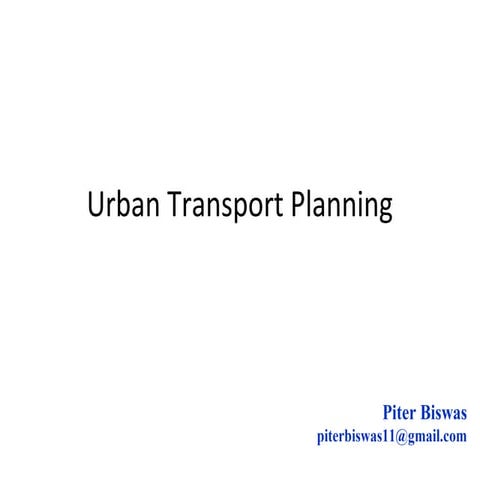 Urban transportation planning