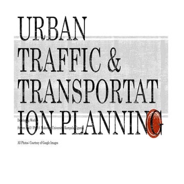 Urban transportation planning  africa