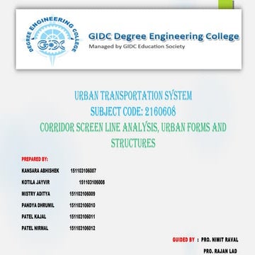 Urban transportation system