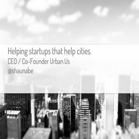 Helping startups that are helping cities