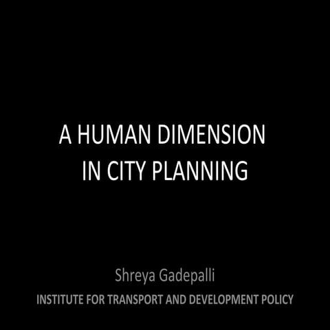 Shreya Gadepalli, Sr. Programme Director, ITDP "Transport is key to sustainab...