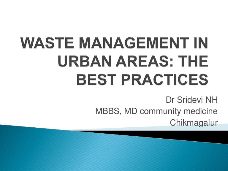 Urban waste management