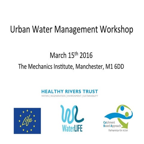 SustSan workshop: Integrated Urban Water Management by Ankur Gupta | PDF