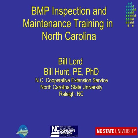 BMP Inspection and Maintenance Training in North Carolina