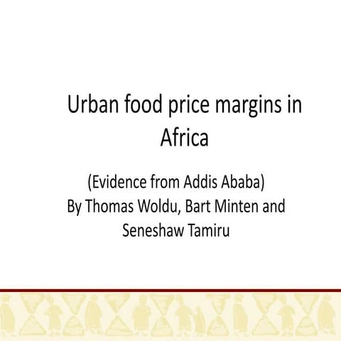 Urban wholesale  retail food price eea