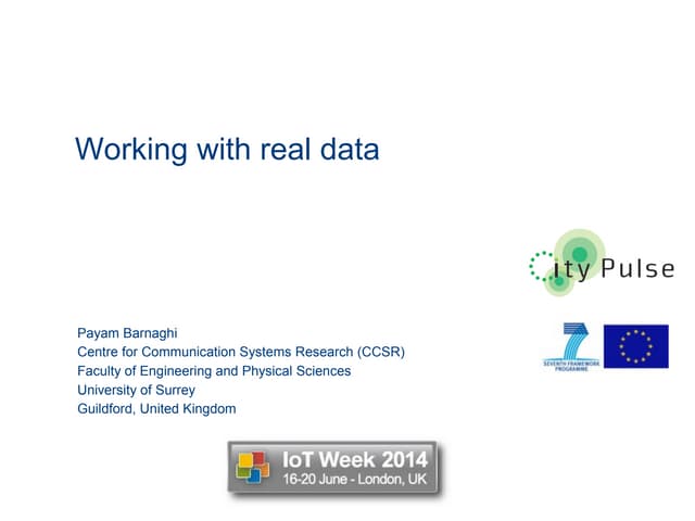 Working with real world data