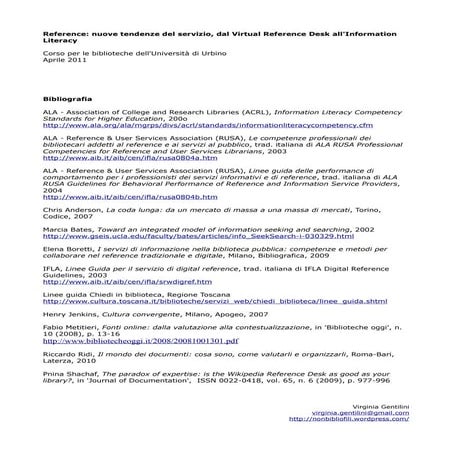 Urbino reference 2011_bibliografia