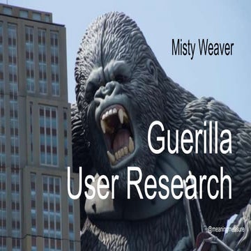 Guerrilla User Research - Confab Intensive 2016