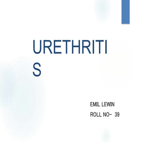 Urethritis | PPTX