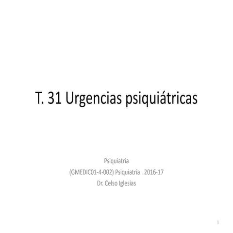 Urgencias psiquiátricas 2017