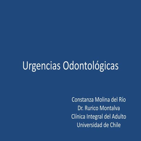 Urgencias odontológicas