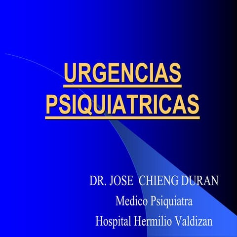   Urgencias psiquiatricas