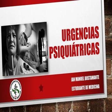 Urgencias psiquiátricas